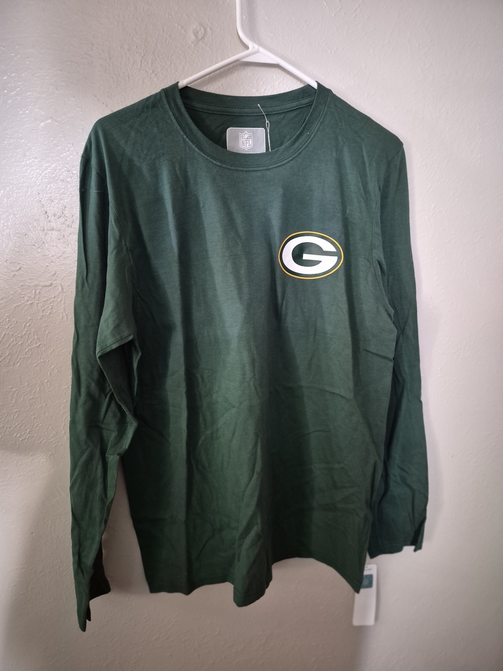 NFL Green Long Sleeve Shirt with Yellow and White Logo